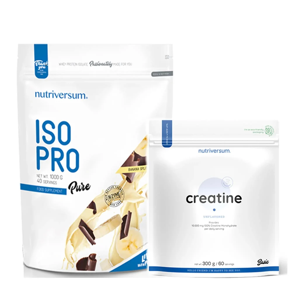 Nutriversum Iso PRO Vanila 1000g + Nutriversum Pure Creatine monohydrate 300g kombo